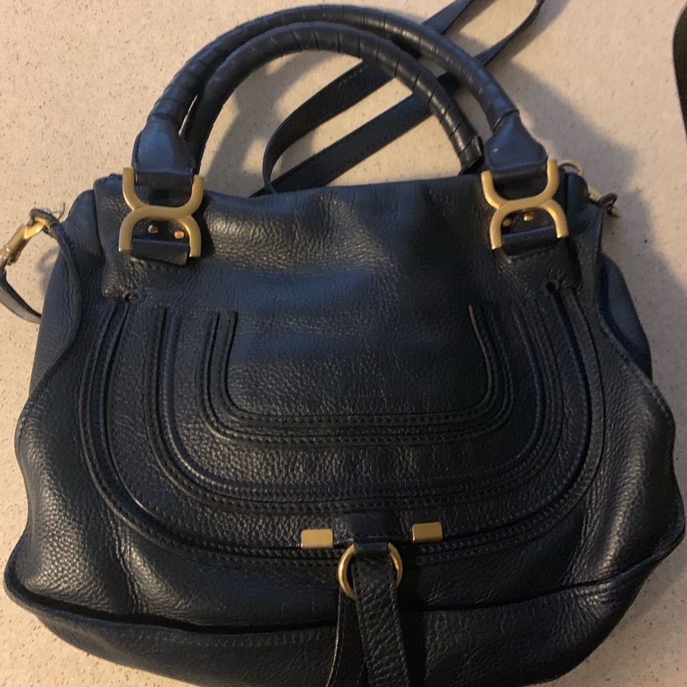 Chloe navy handbag. Purchased from Barney’s